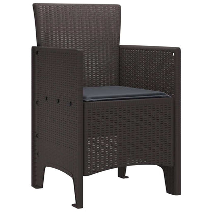 Gartenstuhl 2 pcs Braun 53 x 49 x 85 cm PP