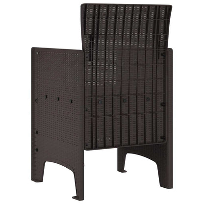 Gartenstuhl 2 pcs Braun 53 x 49 x 85 cm PP