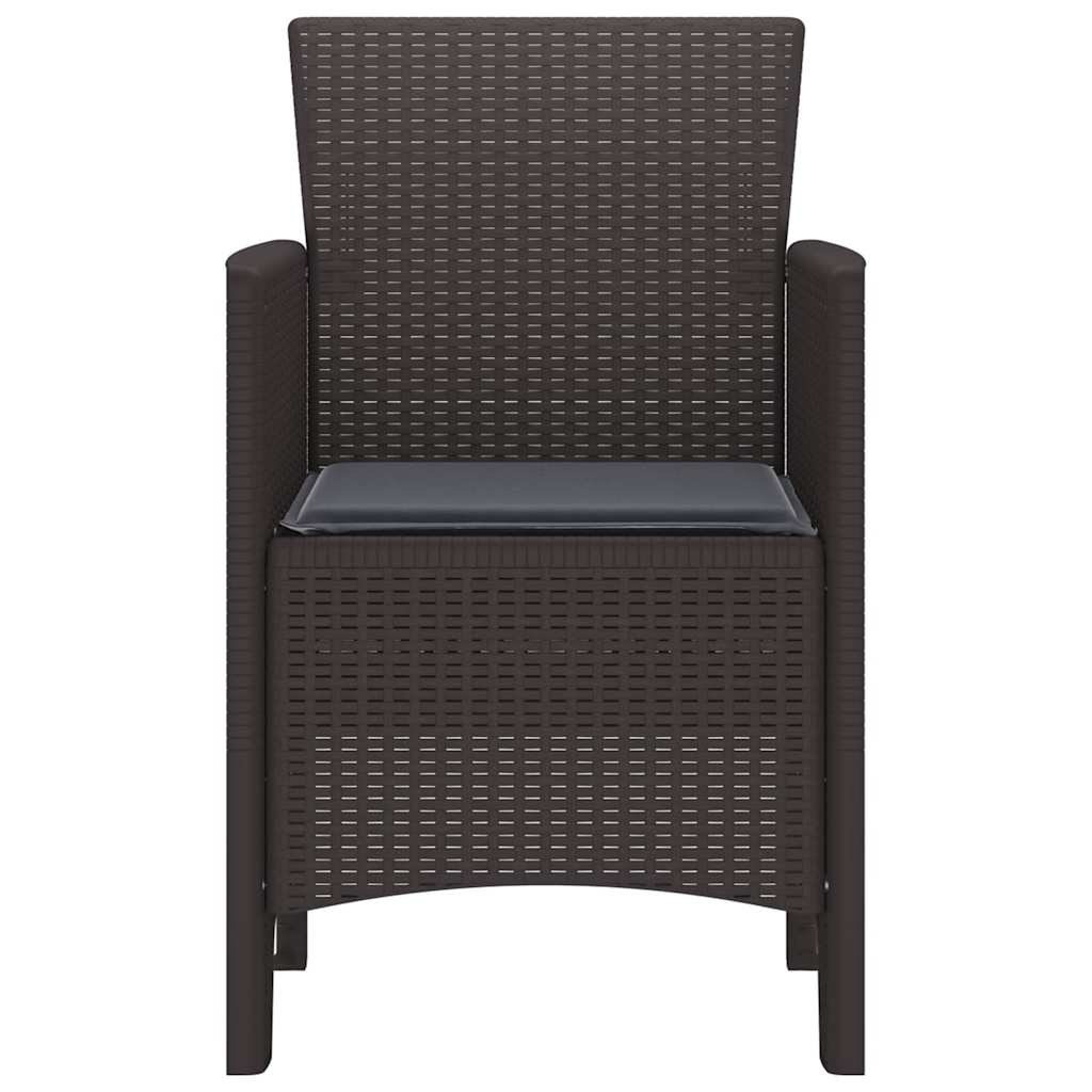 Gartenstuhl 2 pcs Braun 53 x 49 x 85 cm PP