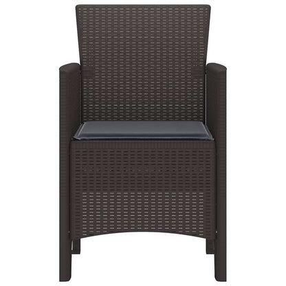 Gartenstuhl 2 pcs Braun 53 x 49 x 85 cm PP