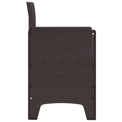 Gartenstuhl 2 pcs Braun 53 x 49 x 85 cm PP