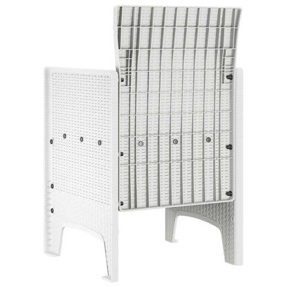 Gartenstuhl 2 pcs Weiß 53 x 49 x 85 cm PP