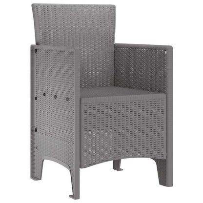 Gartenstuhl 2 pcs Hellgrau 53 x 49 x 85 cm PP