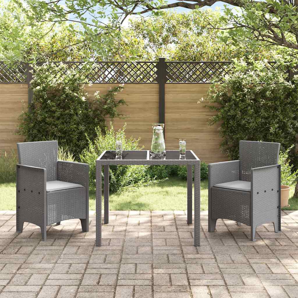 Gartenstuhl 2 pcs Hellgrau 53 x 49 x 85 cm PP