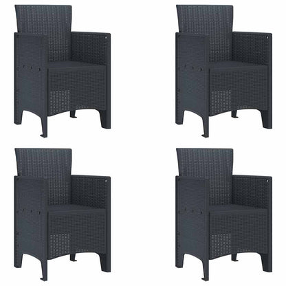 Gartenstuhl 4 pcs Anthrazit 53 x 49 x 85 cm PP