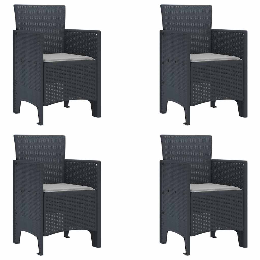 Gartenstuhl 4 pcs Anthrazit 53 x 49 x 85 cm PP