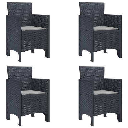 Gartenstuhl 4 pcs Anthrazit 53 x 49 x 85 cm PP