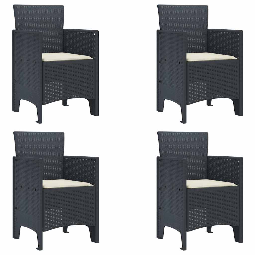 Gartenstuhl 4 pcs Anthrazit 53 x 49 x 85 cm PP
