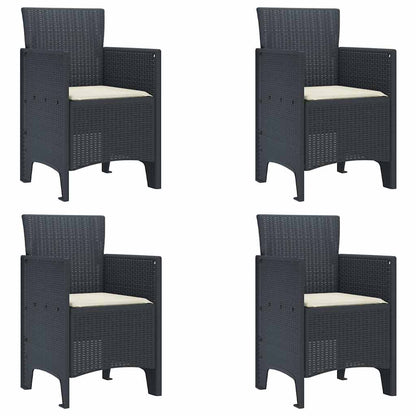 Gartenstuhl 4 pcs Anthrazit 53 x 49 x 85 cm PP