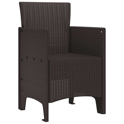 Gartenstuhl 4 pcs Braun 53 x 49 x 85 cm PP