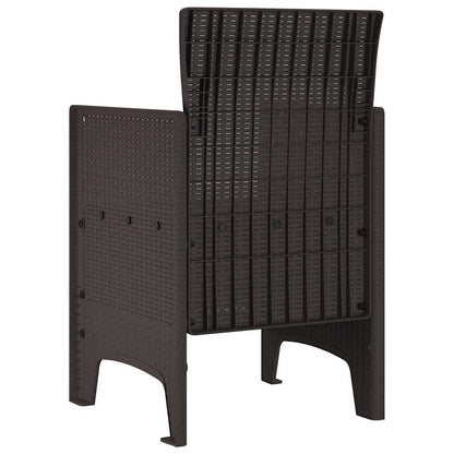 Gartenstuhl 4 pcs Braun 53 x 49 x 85 cm PP