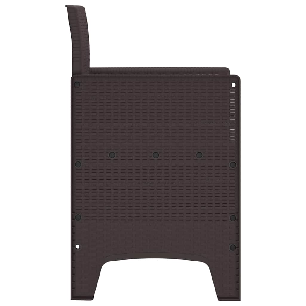 Gartenstuhl 4 pcs Braun 53 x 49 x 85 cm PP