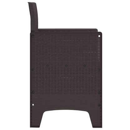 Gartenstuhl 4 pcs Braun 53 x 49 x 85 cm PP