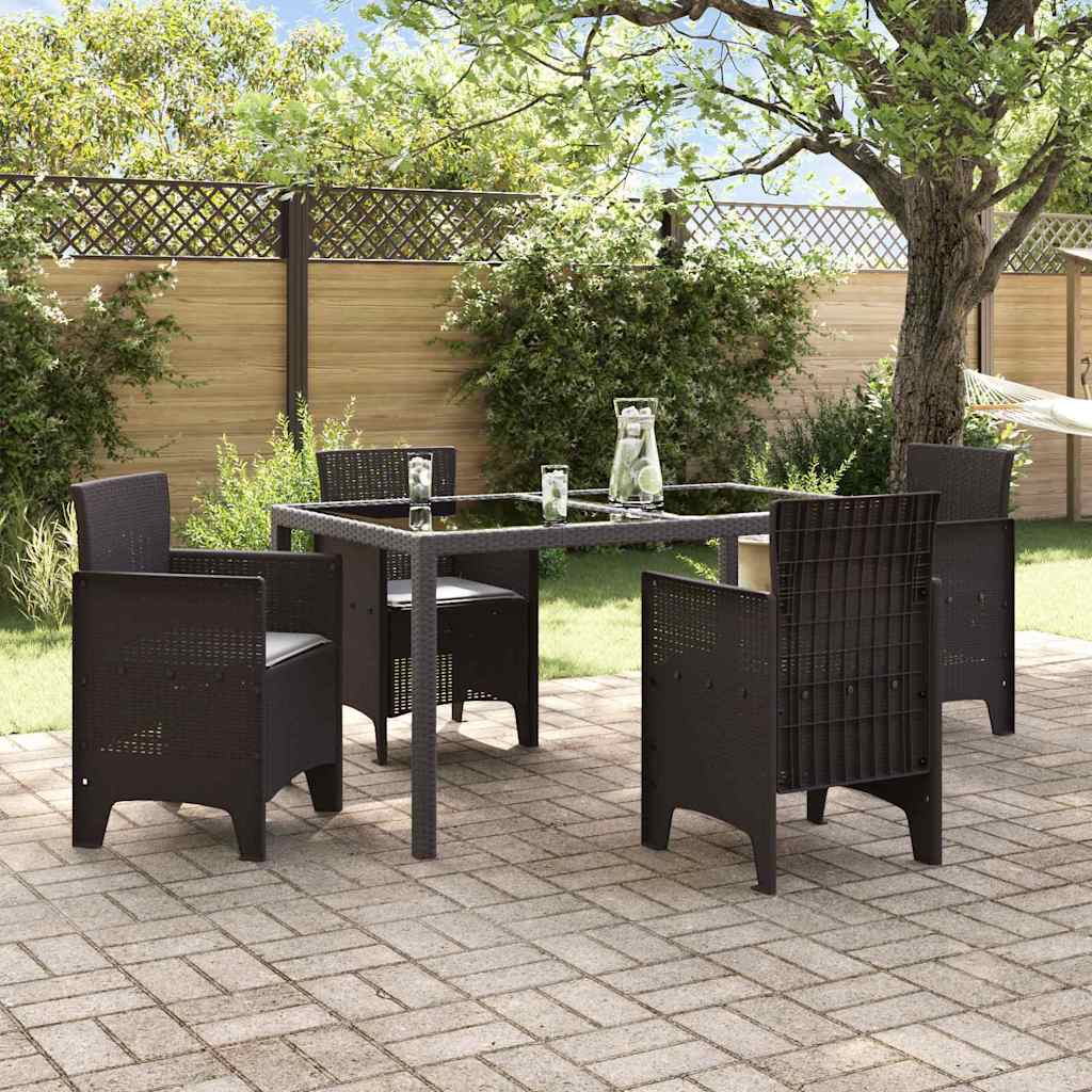 Gartenstuhl 4 pcs Braun 53 x 49 x 85 cm PP