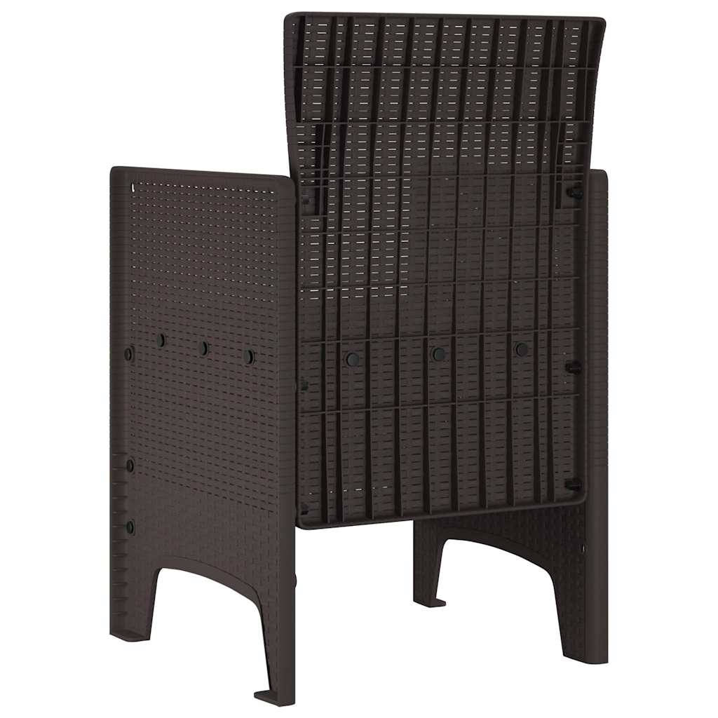 Gartenstuhl 4 pcs Braun 53 x 49 x 85 cm PP