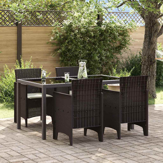 Gartenstuhl 4 pcs Braun 53 x 49 x 85 cm PP