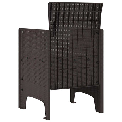 Gartenstuhl 4 pcs Braun 53 x 49 x 85 cm PP