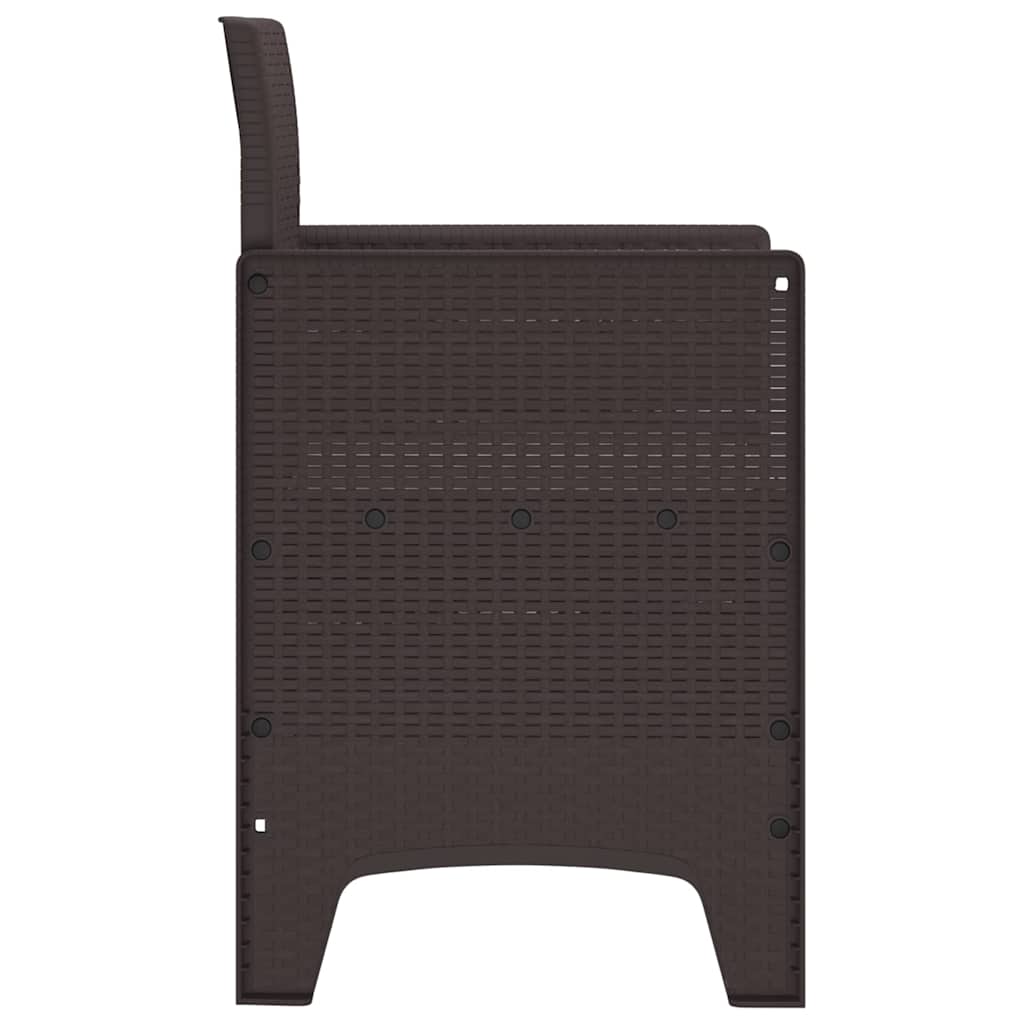 Gartenstuhl 4 pcs Braun 53 x 49 x 85 cm PP