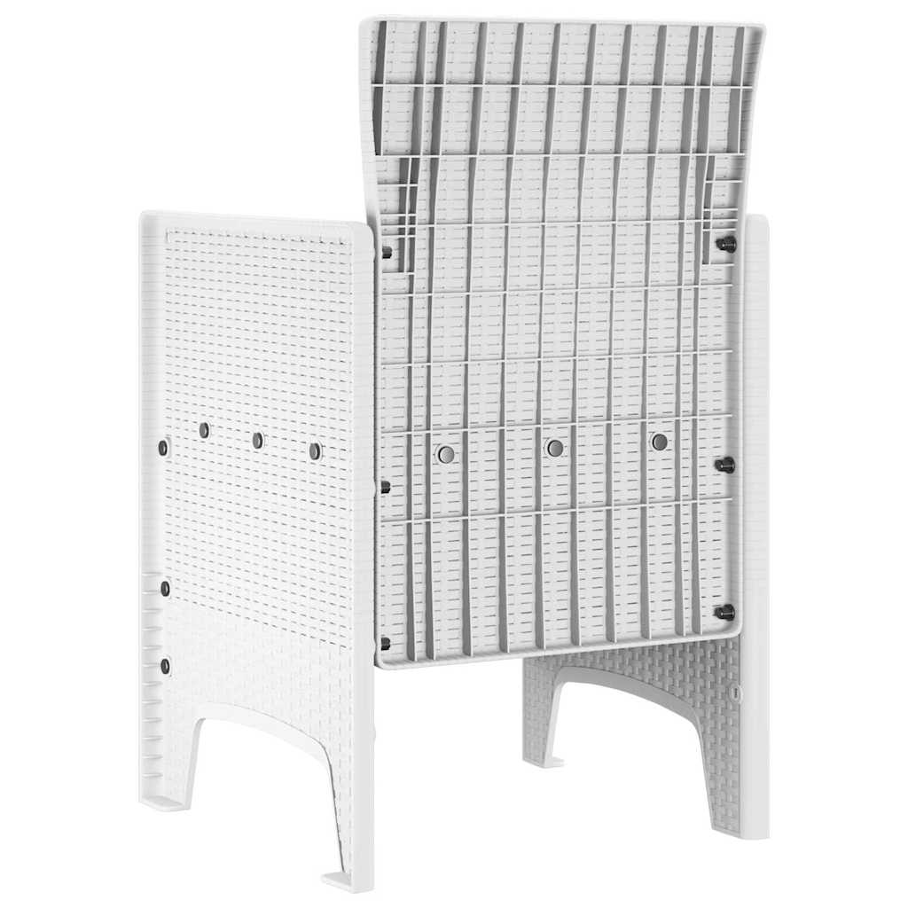 Gartenstuhl 4 pcs Weiß 53 x 49 x 85 cm PP