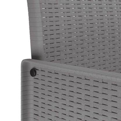 Gartenstuhl 4 pcs Hellgrau 53 x 49 x 85 cm PP