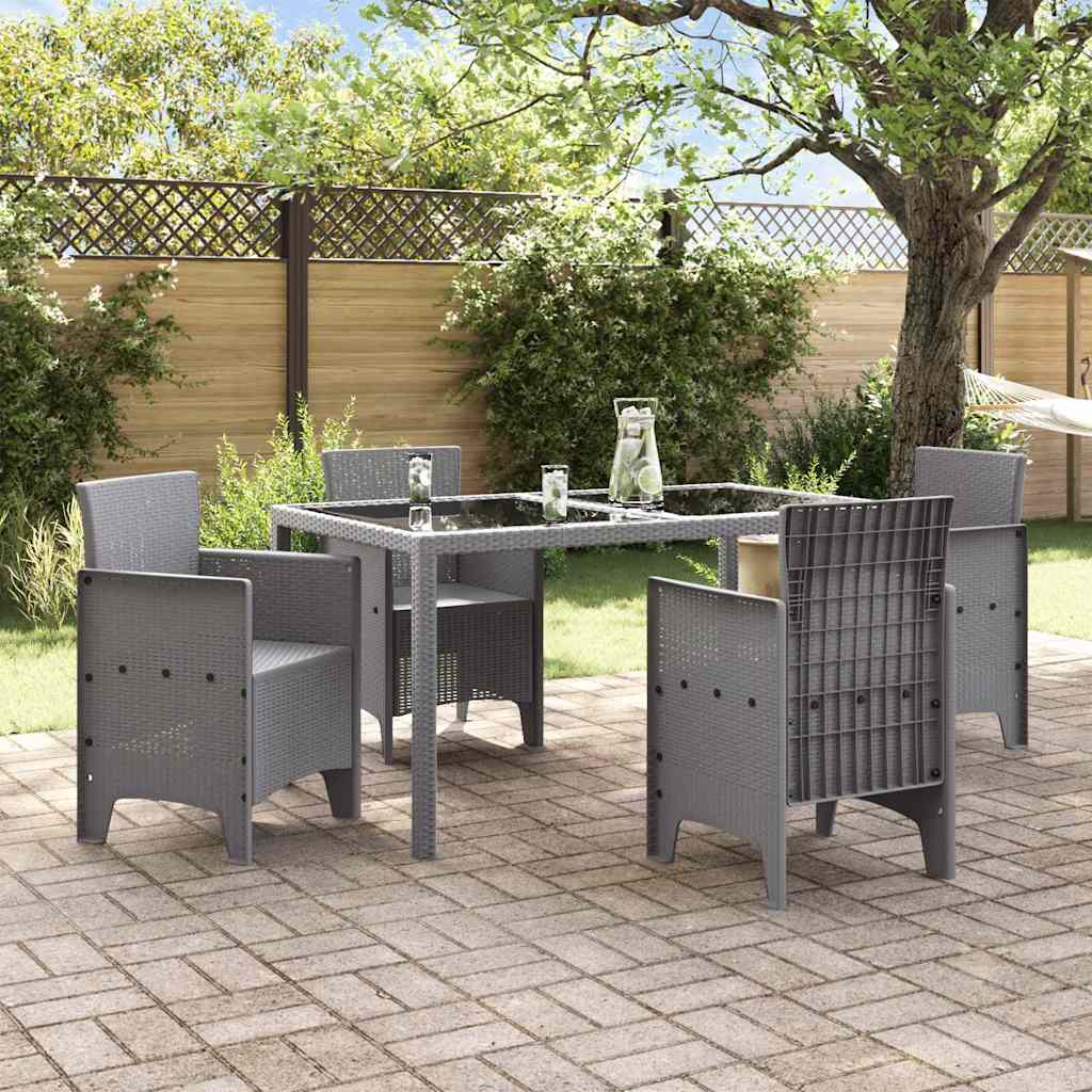 Gartenstuhl 4 pcs Hellgrau 53 x 49 x 85 cm PP