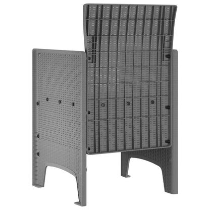 Gartenstuhl 4 pcs Hellgrau 53 x 49 x 85 cm PP