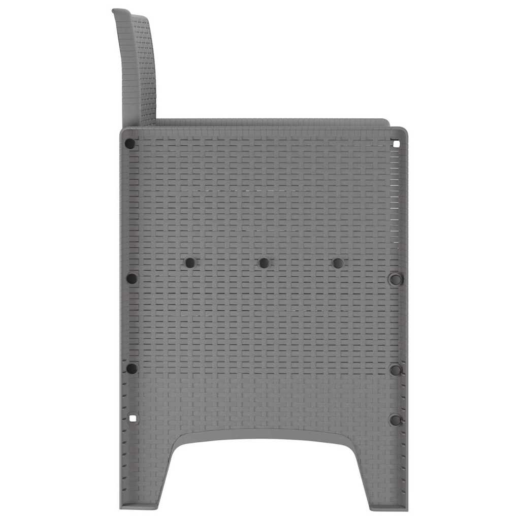 Gartenstuhl 4 pcs Hellgrau 53 x 49 x 85 cm PP