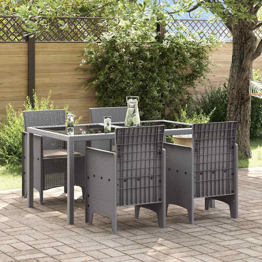 Gartenstuhl 4 pcs Hellgrau 53 x 49 x 85 cm PP