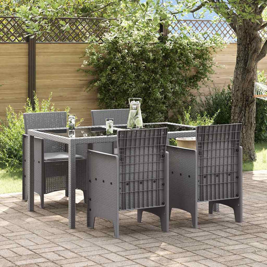 Gartenstuhl 4 pcs Hellgrau 53 x 49 x 85 cm PP