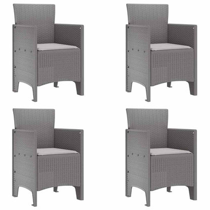 Gartenstuhl 4 pcs Hellgrau 53 x 49 x 85 cm PP