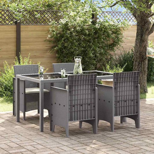 Gartenstuhl 4 pcs Hellgrau 53 x 49 x 85 cm PP