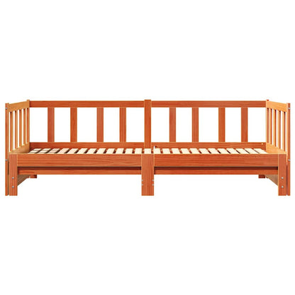 Ausziehbares Tagesbett Wachsbraun 2 x (80 x 200) cm