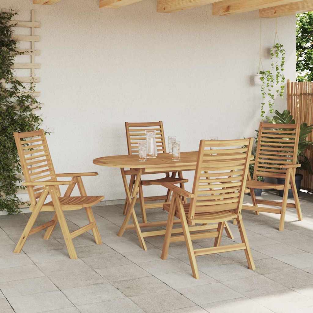 Garten Essgruppe 5 pcs Braun Teak-Massivholz