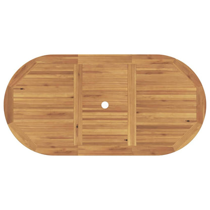 Garten Essgruppe 7 pcs Braun Teak-Massivholz