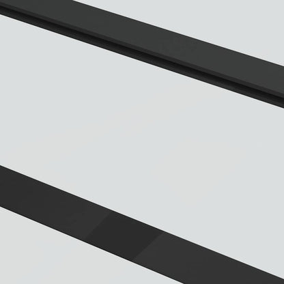 Schiebetür mit Beschlag Schwarz 76x205 cm ESG-Glas