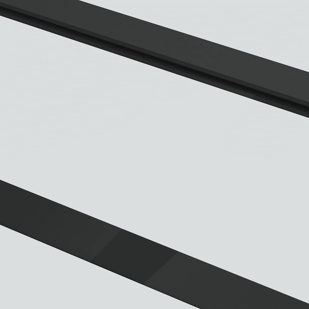 Schiebetür mit Beschlag Schwarz 90x205 cm ESG-Glas