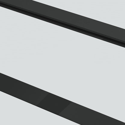 Schiebetür mit Beschlag Schwarz 90x205 cm ESG-Glas