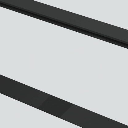 Schiebetür mit Beschlag Schwarz 102x205 cm ESG-Glas