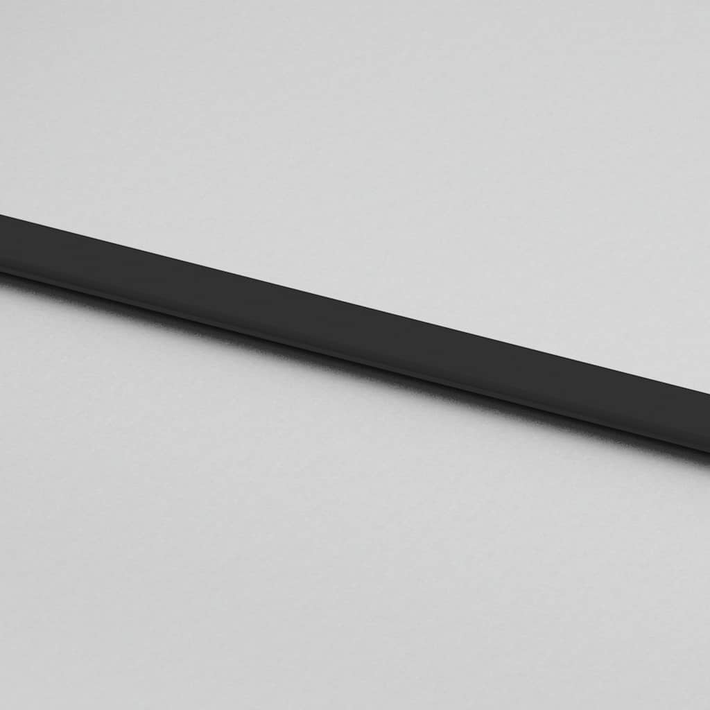 Schiebetür mit Beschlag Schwarz 90x205 cm Hartglas