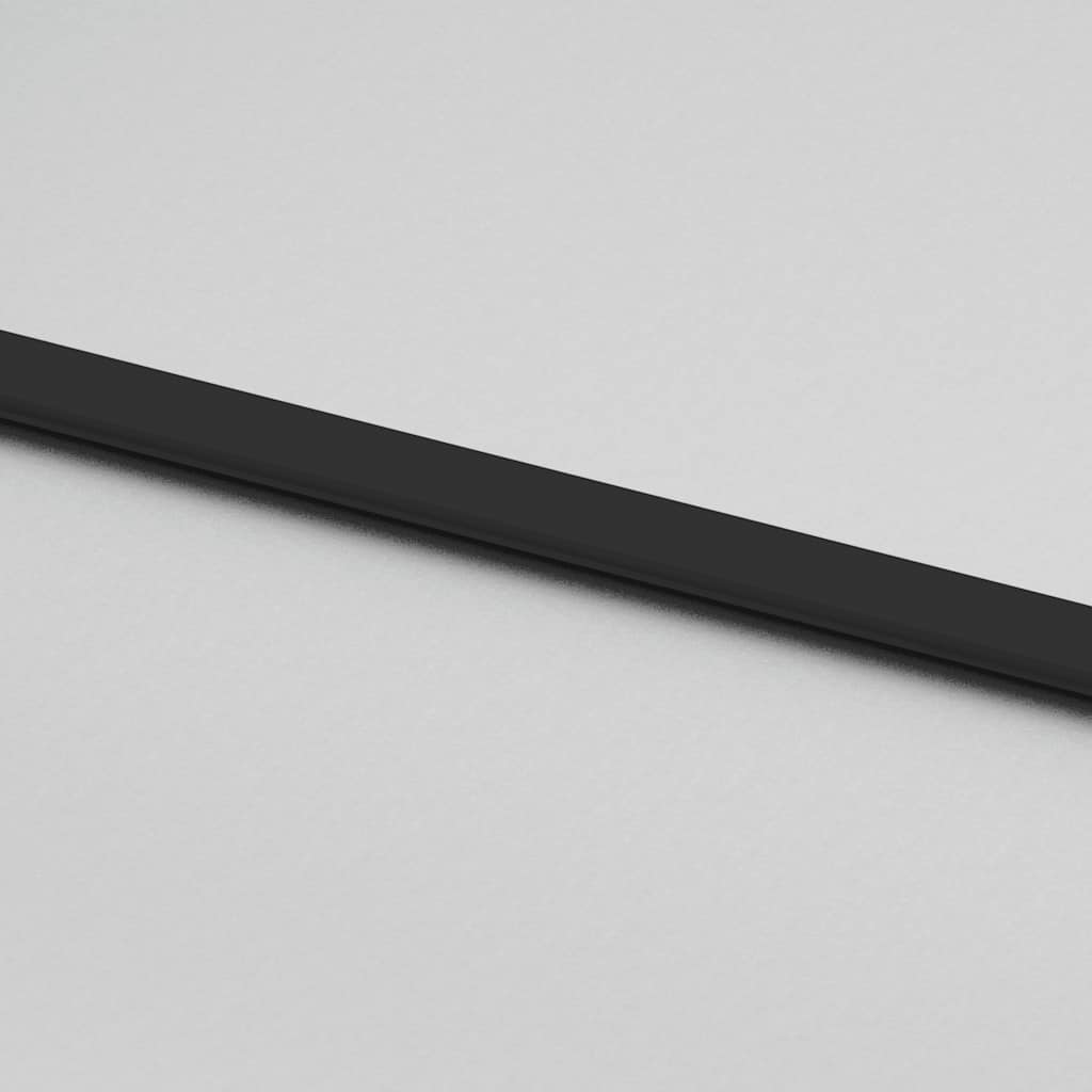 Schiebetür mit Beschlag Schwarz 76x205 cm Hartglas