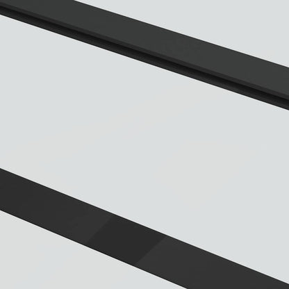 Schiebetür mit Beschlag Schwarz 90x205 cm ESG-Glas