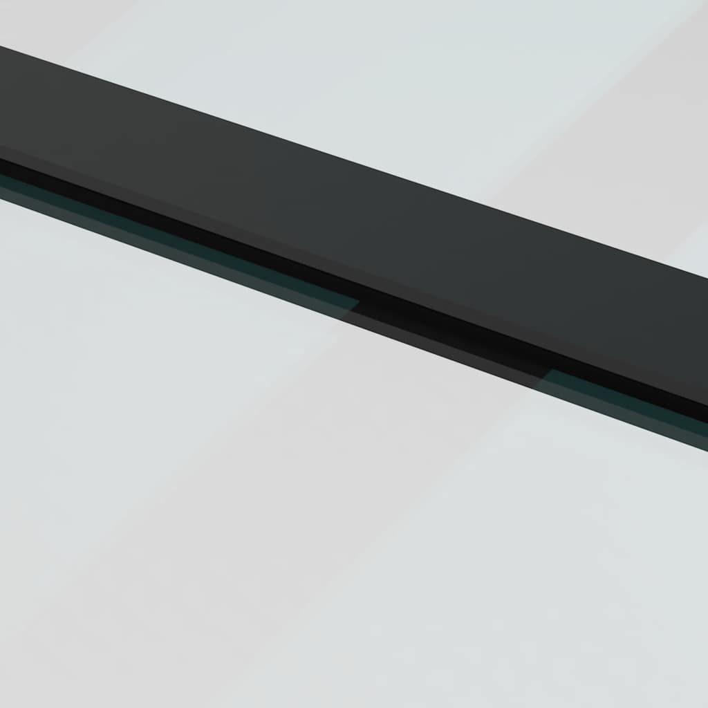 Schiebetür mit Beschlag Schwarz 102,5x205 cm ESG-Glas