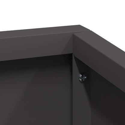 Gartenblumentopf Schwarz 60 x 60 x 50 cm Stahl
