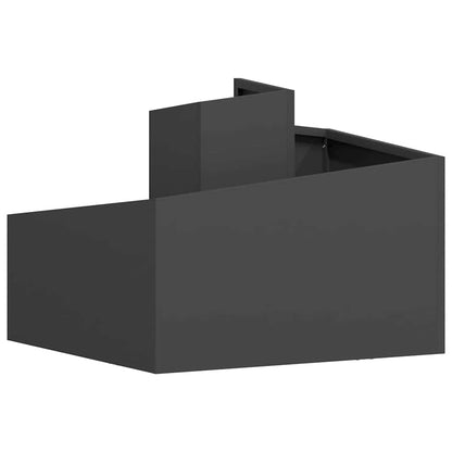 Gartenblumentopf Schwarz 60 x 60 x 50 cm Stahl