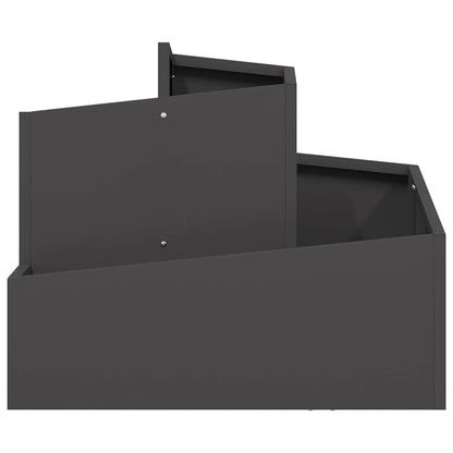 Gartenblumentopf Schwarz 60 x 60 x 50 cm Stahl