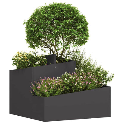 Gartenblumentopf Schwarz 60 x 60 x 50 cm Stahl