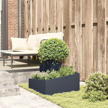 Gartenblumentopf Anthrazit 60 x 60 x 50 cm Stahl