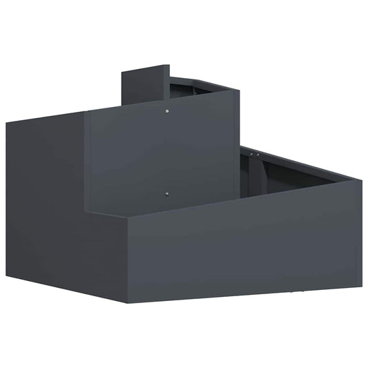 Gartenblumentopf Anthrazit 60 x 60 x 50 cm Stahl