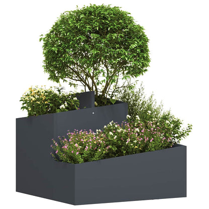 Gartenblumentopf Anthrazit 60 x 60 x 50 cm Stahl