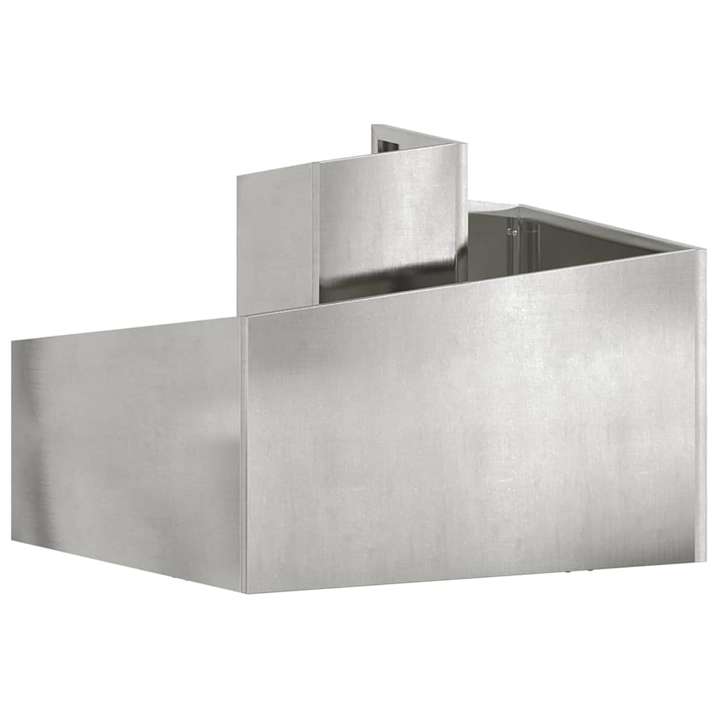 Gartenblumentopf Silber 60 x 60 x 50 cm Edelstahl
